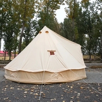 Nouveau design 3M/4M/5M/6M Camping en plein air yourte de luxe Glamping 4 saisons 5-12 personnes famille toile coton grande cloche tente