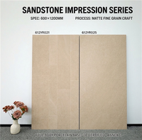 Carreaux de sol en porcelaine pleine masse effet marbre mat, antidérapants, nouveau style, 600x1200mm, pour salle de bain, style rustique, vente en gros 612YR025