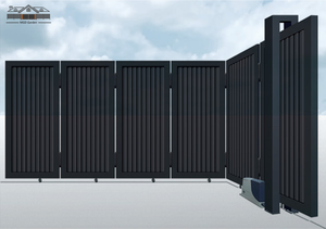 Puerta corredera giratoria de 90-130 grados, puerta corredera de esquina redonda, semiprivacidad, estilo más vendido, puerta giratoria de corte por láser para jardín - Product Image 6