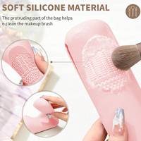 Sac de rangement pour pinceaux de maquillage en silicone de haute qualité, étanche, magnétique, pour voyage, trousse de toilette, organiseur de cosmétiques