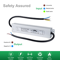 Transformador de fuente de alimentación conmutada de controlador LED para exteriores a prueba de agua IP67, controlador de iluminación de CC 12V 24V para LED de 60W 200W