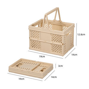 Cesta de Almacenamiento Plegable de Plástico para Escritorio, Contenedor Utilitario Plegable, Organizador Apilable para Compras, Venta al Por Mayor - Product Image 2
