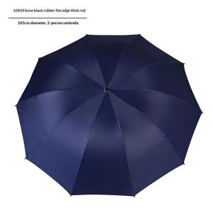 Parapluie manuel pliant en trois sections, extra large pour homme, en acier noir et plastique, avec protection solaire, personnalisable - Product Image 3