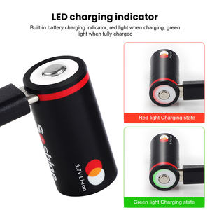 Soshine RCR123 <span class=keywords><strong>RCR123A</strong></span> USB C Batería recargable de iones de litio 3,7 V 900mAh con puerto de carga tipo C Batería de litio - Product Image 6