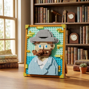 Mattoncini di Plastica ABS a Forma di Diamante, Riproduzioni di Dipinti Famosi: Girasoli di Van Gogh, Notte Stellata, Monna <span class=keywords><strong>Lisa</strong></span>, Il Figlio dell'Uomo - Product Image 6