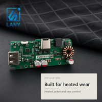 Contrôleur de gilet chauffant à double sortie USB, assemblage de circuits imprimés personnalisé (PCBA) pour l'électronique des vêtements chauffants