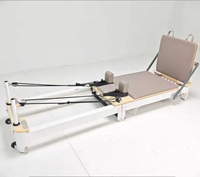 Máquina de Pilates Reformer Plegable Comercial con 6 Resortes y Núcleo Resistente, Certificación CE, de Aluminio/Aleación de Aluminio para Estudio