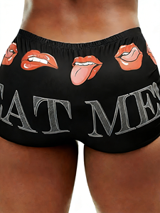 Paquete de 3 Pantalones Cortos de Cintura Alta para Mujer, Transpirables, con Cintura Elástica, Bonitos Pantalones de Pijama para Uso Diario - Product Image 2