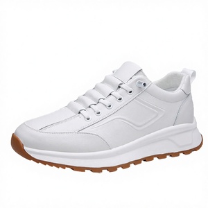 New 2026 Mens Shoes Casual Wear Pure Leather Soft White Cowhide Mesh Slow Walking Sneaker Big <strong>45</strong> 46 Jinjiang Factory <strong>Custom</strong> - Product Image 4