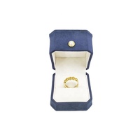 Caja de Joyería Portátil de Cartón con Logotipo Personalizado de Lujo, Diseño Moderno con Grabado, Estuche para Regalo del Día de San Valentín, para Anillos y Collares