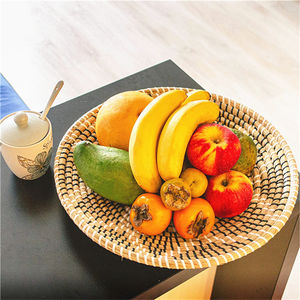 Panier tissé en rotin noir et blanc, Art mural, décoration de Boho, cabine, décoration pour la maison, idée de décoration murale, plante suspendue - Product Image 6