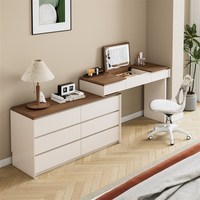 Nouveau modèle 2026 – Coiffeuse compacte en bois massif de style italien avec miroir durable pour chambre et hôtel