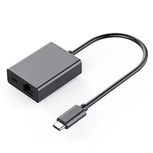 USB C เป็น Ethernet Adapter Type C TO LAN กิกะบิตอีเธอร์เน็ต RJ45อะแดปเตอร์เครือข่ายแบบมีสาย LAN Converter สำหรับ iPad