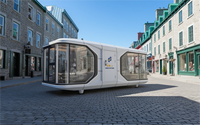 Conteneur modulaire à structure en acier de conception moderne maison capsule spatiale préfabriquée personnalisée