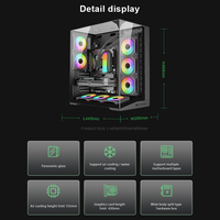 Boîtier ATX léger de 6,7 kg compatible avec les GPU de 430 mm, connexion arrière USB 3.0 Type C, carte mère, 2 SSD, 1 HDD, 7 emplacements d'extension