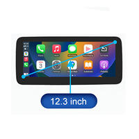 Layar Multimedia 12.3" Wireless Carplay Android Auto untuk Mercedes Benz GLE(W166) GLS(X166) 2016-2018 NTG5.0 Layar IPS