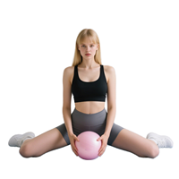 Ballon de Pilates personnalisé avec logo, 25 cm, ballon d'équilibre pour exercices de Pilates, mini ballon de yoga anti-éclatement, petit ballon de Pilates marron