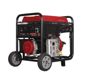 Generador Diésel de <span class=keywords><strong>6kW</strong></span>, Trifásico, 230V, Refrigerado por Aire, de Bastidor Abierto, con Protección de Bajo Nivel de Aceite y Ruedas - Product Image 1