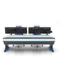 KehuaFuwei Table ergonomique Mobilier industriel de salle de contrôle Consoles de sécurité publique Bureau de contrôle modulaire en métal Console de sécurité