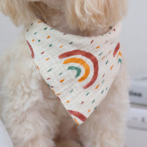 Bandana triangulaire en coton doux pour animaux de compagnie, motif de dessin animé mignon, toutes saisons, pour chiens et chats - Product Image 2