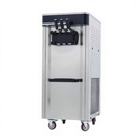 Machine à crème glacée molle industrielle à haute capacité, conçue pour un fonctionnement continu dans les restaurants de restauration rapide et les cantines