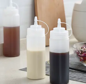Kitchen Soft Food Grade Cream Butter Plastic Dropper Squeeze Bottle Sauce for Ketchup Empty Refillable Condiment Container
