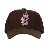 Cappello da baseball ricamato con strass e visiera larga in pelle scamosciata, design originale 2026, personalizzabile con logo, modello G5 Gorra Barbas