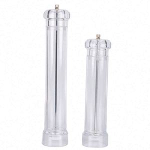 Acrylic Transparent Manual Salt and <b>Pepper</b> Mill/<b>Pepper</b> <b>Grinder</b>/Spice Shaker 100ml Ceramic Core Extra Tall - Product Image 3