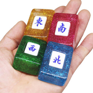 Indicador de Viento de Acrílico Americano para Mahjong, Posición del Distribuidor, Direcciones <span class=keywords><strong>Este</strong></span>, <span class=keywords><strong>Sur</strong></span>, <span class=keywords><strong>Oeste</strong></span>, <span class=keywords><strong>Norte</strong></span>, Centro, Dragón Rojo, 4 Poker - Product Image 5