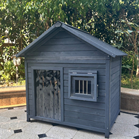 Chenil pour chien de grande taille en bois de luxe pour l'extérieur avec toit imperméable et résistant à la neige pour la maison et la cour