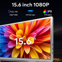 Moniteur triple pour ordinateur portable 15,6 pouces IPS, rotation à 180°, plug-and-play pour Windows/Mac (M1/M2/M3) Pro/Max-S3 15,6-17,3 pouces, 1920x1080 USB-C & HD