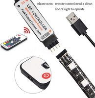 Contrôleur de bande LED USB ESann, contrôleur RGB IR RF à distance, bande LED USB 5V-24V, contrôleur sans fil à distance 17 touches