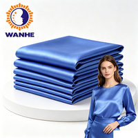 Tissu satiné extensible mat 100% polyester avec doublure en ammoniac, imitation soie acétate pour costumes et pyjamas/vêtements pour filles