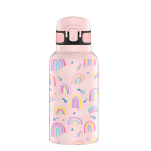 350ml&500ml&750ml&1000ml Bpa-free Stainless Steel <b>Kids</b> Water Bottle Cute Pattern Vacuum Insulated Straw Drinking For Children - Product Image 1