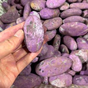 <span class=keywords><strong>Piedra</strong></span> de Palma Natural Rara de Purpurita Púrpura en Forma de Corazón, Cristales Curativos Pulidos, Gema de Corazón para Meditación y Decoración - Product Image 5