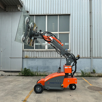 Robot de levage sans fil mobile hydraulique télescopique à ventouses pour panneaux en verre, pierre, bois et béton
