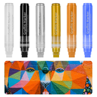 Pointe en feutre de 15mm pour peinture rupestre, céramique, bois et verre Art Marqueurs multi-surfaces professionnels
