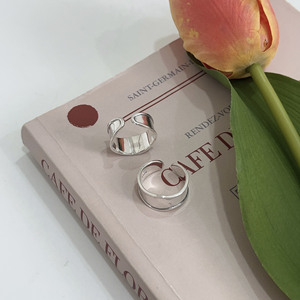 Yinruitai S925 Sterling <b>Silver</b> Irregular Wide <b>Ring</b> Geometric <b>Plain</b> Unisex Fashion Jewelry Gift - Product Image 4