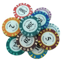 2 ton kil Poker cips 14g 40mm Las Vegas taçlar Casino Poker kulübü kumar için kumarhane çipleri özel numarası çıkartmalar oyun