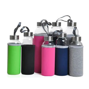 漏れ防止500mlホウケイ酸ガラス製水筒、安全な蓋付きカスタムロゴ入りドリンクウェア - Product Image 2