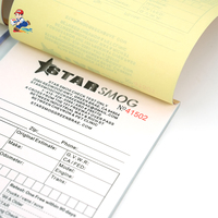 Carnet de reçus de vente personnalisé imprimé à la main, avec logo sur mesure, reliure parfaite, en kraft/offset, pour les petites entreprises de vente au détail
