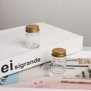 Mini Frascos de Vidrio de 15ml 30ml 50ml con Tapa Metálica de Rosca, Botellas de Vidrio Transparente Vacías para Aceites Esenciales, Polvos, Cremas y Ungüentos - Product Image 1