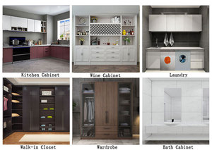 Ensemble de meubles de cuisine modulaire moderne assemblé sur mesure 2025 avec panier de tiroir et robinet pour hôtel et centre commercial - Product Image 6