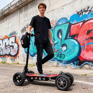 Trottinette électrique à quatre roues ZEBRA-SKB09 en alliage d'aluminium pliable, autonomie de 25-35 km, vitesse maximale de 18 km/h+, pour la marche en ville et les promenades avec le chien - Product Image 2