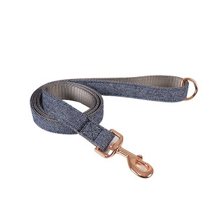 2025 guinzaglio e colletto per cani in saia rosa di lusso personalizzati con fibbia in oro rosa e gancio in corda 360 guinzaglio e colletto in Tweed - Product Image 6