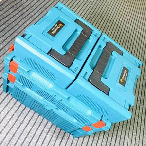 Stack-up Composable Toolbox for Power Tools Combined Laminated Tool Box <b>Hand</b> Tool Storage Box Set Blow <b>Mold</b> Case Plastic Blue - Product Image 1