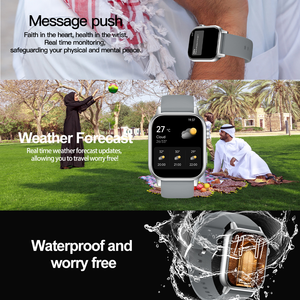 Fw35 Smartwatch Hombre Vòng đeo tay hồi giáo cổ tay đồng hồ qiblaf quran allah's 99 Tên Relojes Đồng hồ thông minh 2024 2025 thiết bị đeo được - Product Image 5