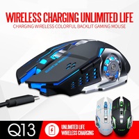 Mouse Gaming 16 DPI Lampu Bernafas 7200 DPI, Tetikus Komputer USB Opsi Warna Dapat Diprogram