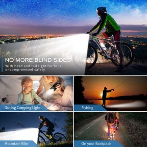 Đèn Xe Đạp Lắp Đặt Trong Vài Giây Mà Không Cần Dụng Cụ Đèn Pha Xe Đạp Chống Nước Mạnh Mẽ Tương Thích Với Xe Đạp Đường Phố Trẻ Em Leo Núi - Product Image 3