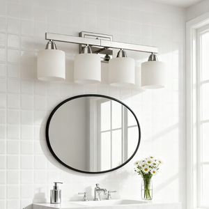 Modern 4-Light Wall Mount <b>LED</b> <b>Vanity</b> Light Aluminum Alloy <b>Mirror</b> Lamp Bathroom Lighting - Product Image 4